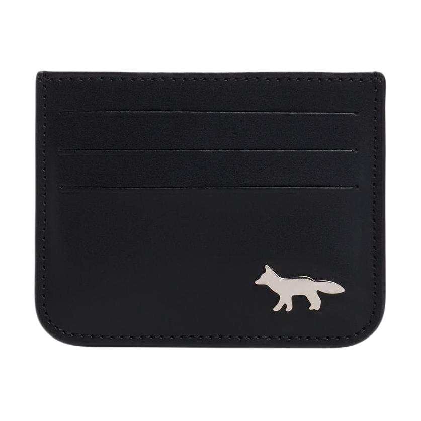 Maison Kitsune Cow Leather Card Holder Women's Black