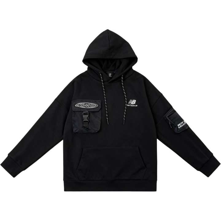 New Balance New Balance Sweatshirts Unisex Black Hooded Moderate Regular
