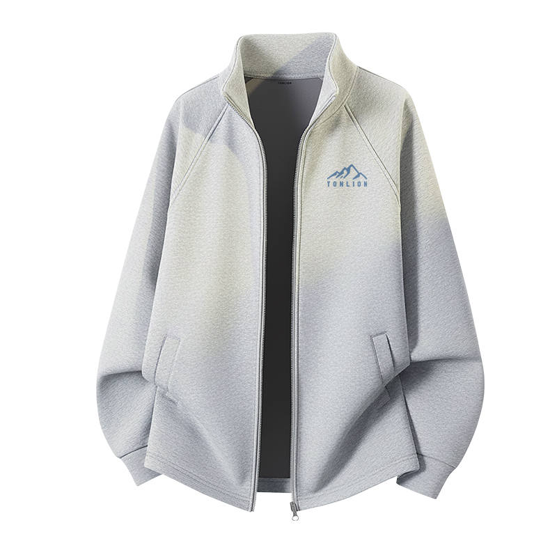 Tonlion Jackets Unisex Stand Collar Fleece Lined Other