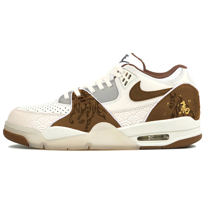 Nike Nike Air Flight 89 Abrasion Resistant Abrasion Resistant Low top Vintage Basketball Shoes Men's Ecru