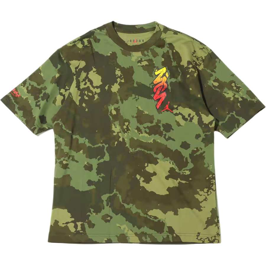 Jordan Jordan Zion T Shirts Men's Green Crew Neck