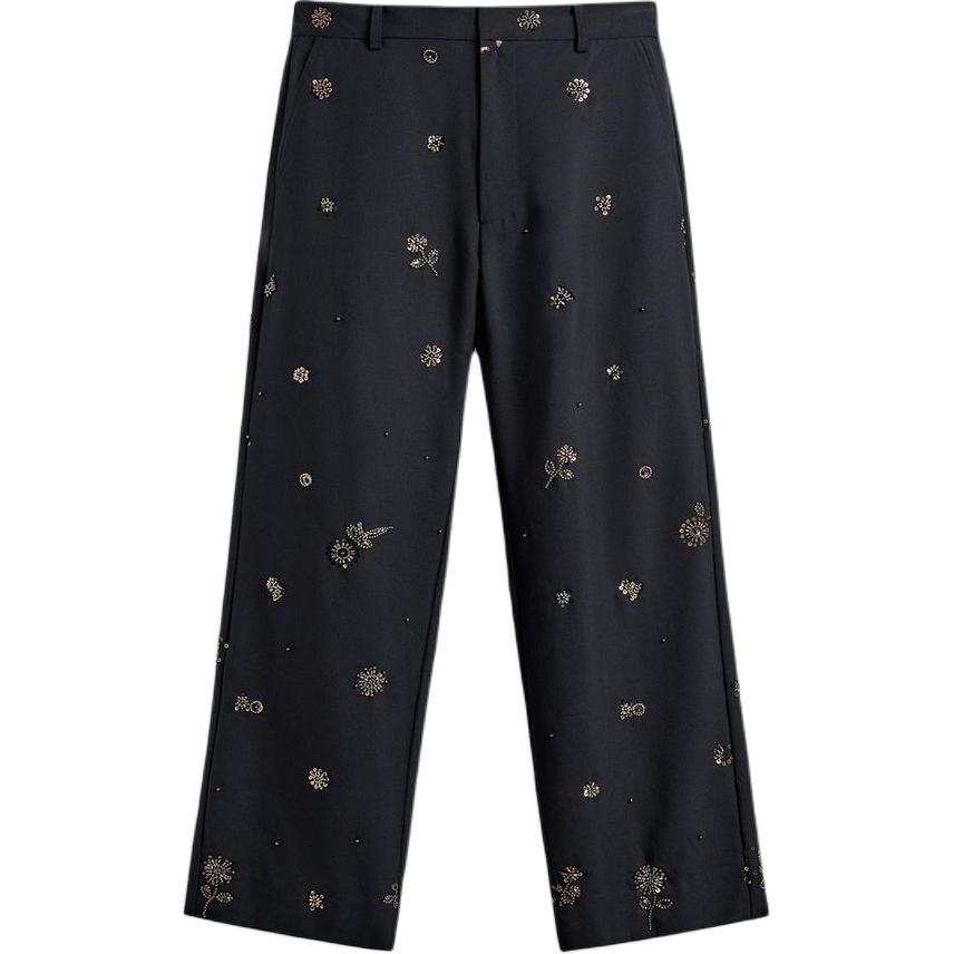 ZARA Casual Pants Men's Deep Sea Blue Moderate Straight Fit Pants