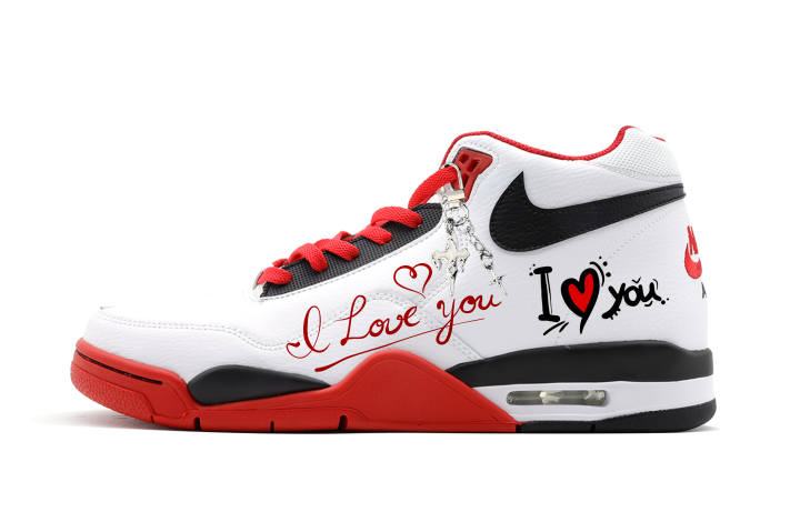 Nike Nike Flight Legacy Mid top Vintage Basketball Shoes Unisex Red White