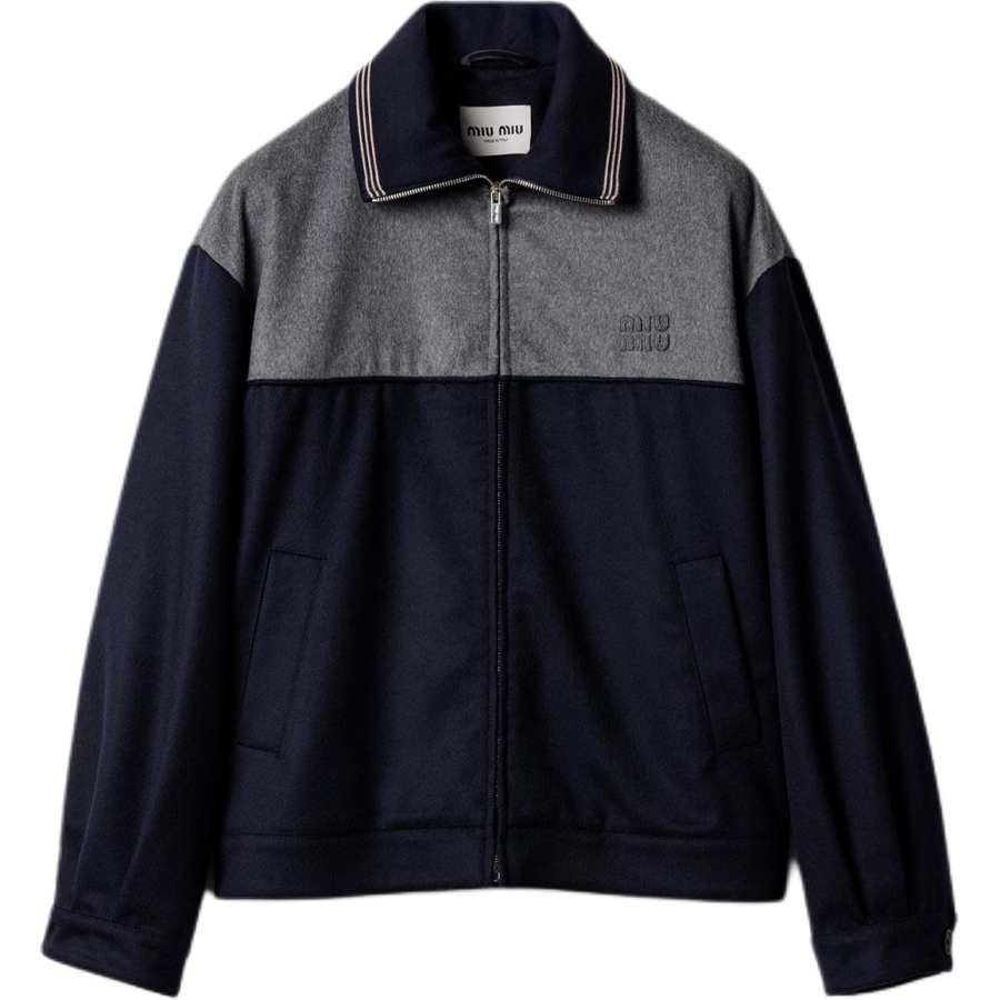 MIU MIU Miu Miu Two-Toned Zipped Jacket