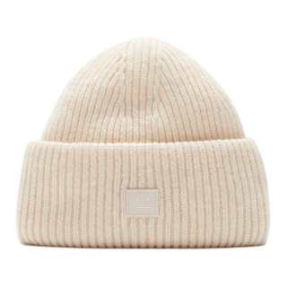 Acne Studios Logo Patch Ribbed Beanie