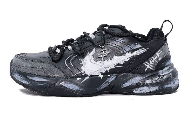 Nike Nike Air Monarch 4 Leather Cushioning, Wear Resistant Low top Chunky Sneakers Unisex Gray White