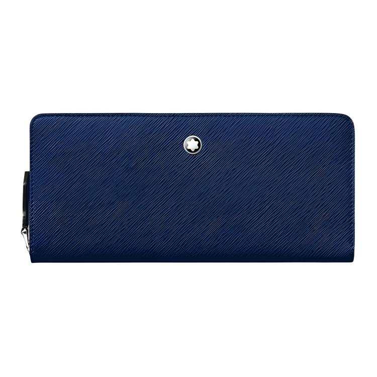 MONTBLANC Cow Leather Cell Phone Pouch Men's Midnight Blue