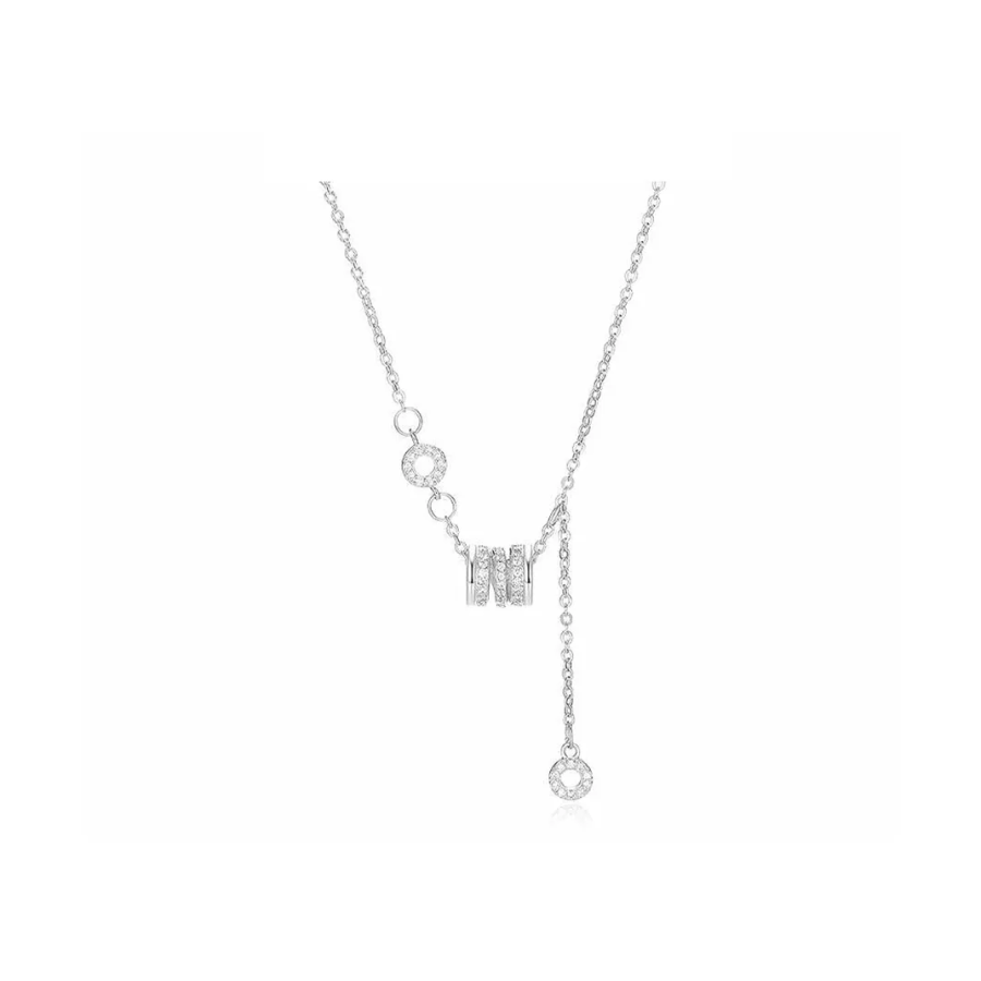 Barbie 999 Fine Silver Synthetic Cubic Zirconia Necklaces Women's