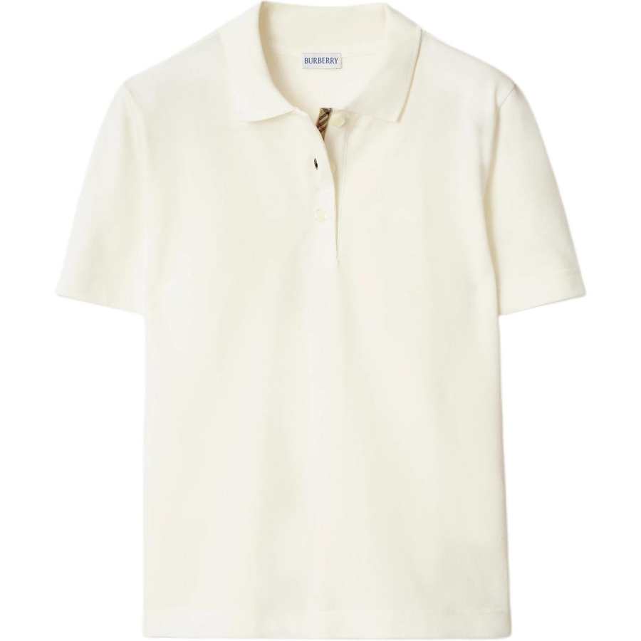Burberry logo-embroidered polo top