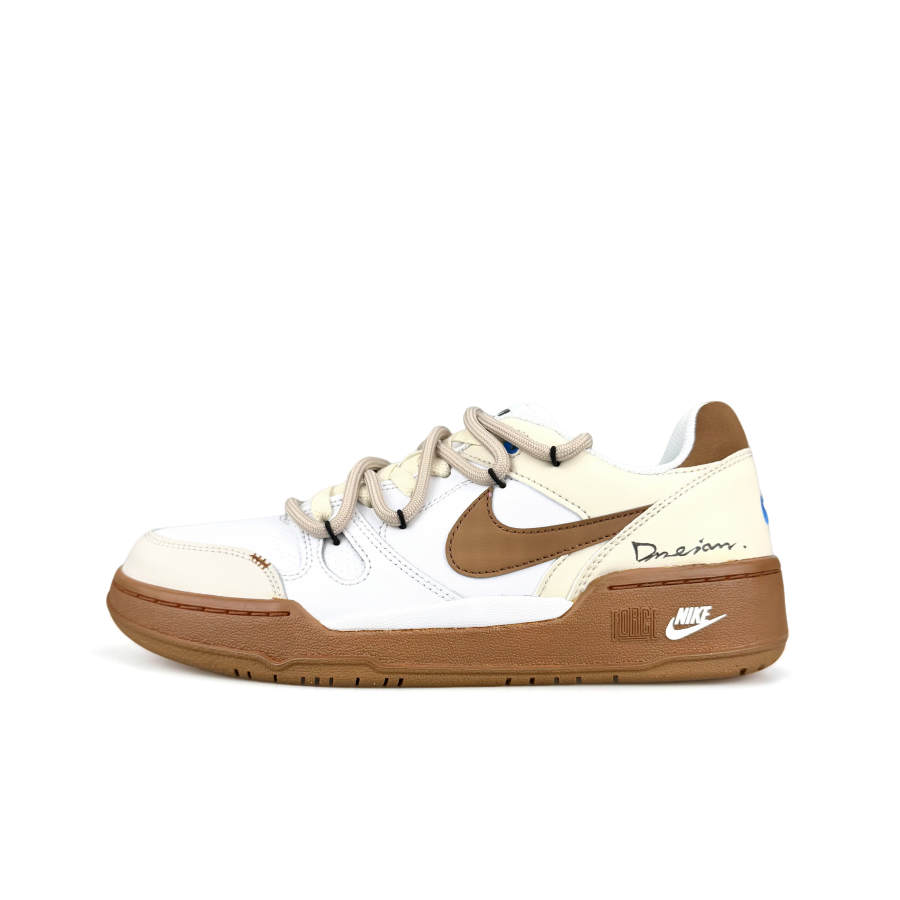 Nike Nike Full Force Brown Shadow Companion Cushioning, Wear Resistant Low top Skateboard Shoes Unisex Beige Brown