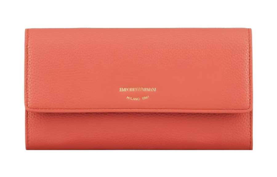 EMPORIO ARMANI Sheepskin Wallet Women's Brown