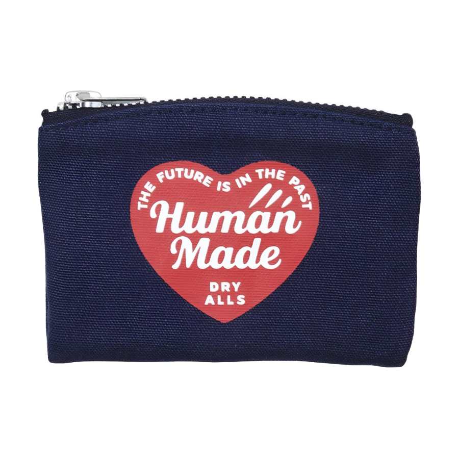 HUMAN MADE Cotton Card Holder Unisex Marine Blue