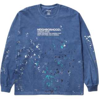 Neighborhood splatter-paint long-sleeve sweatshirt