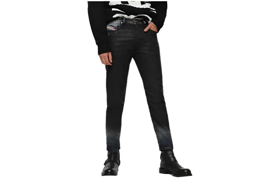 DIESEL Jeans Men's Black Moderate Straight Fit Pants