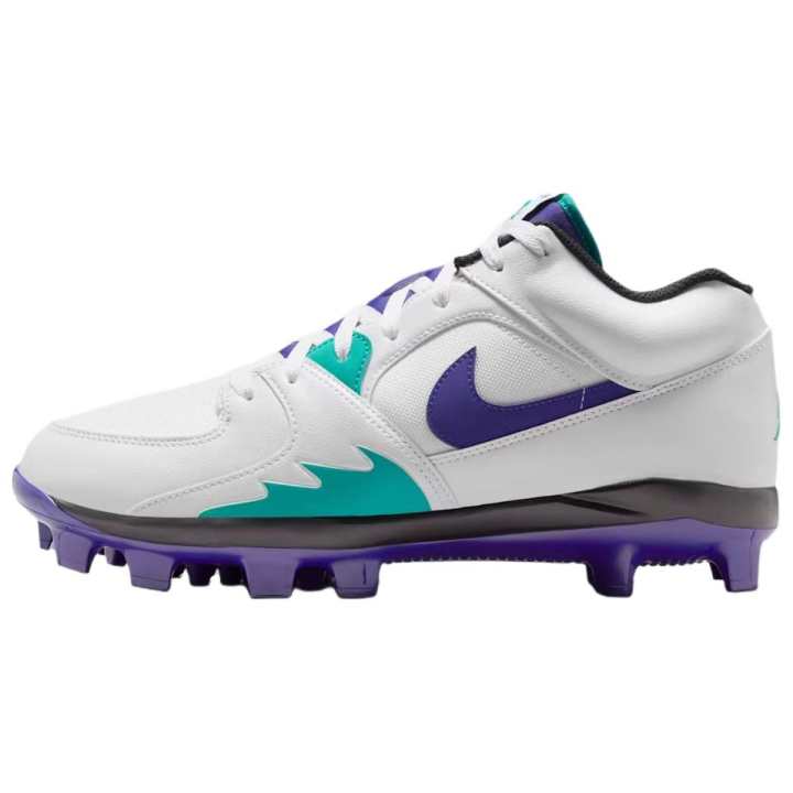 Jordan Jordan Stadium 90 Low Top Upper Height Baseball Shoes Men's White Purple