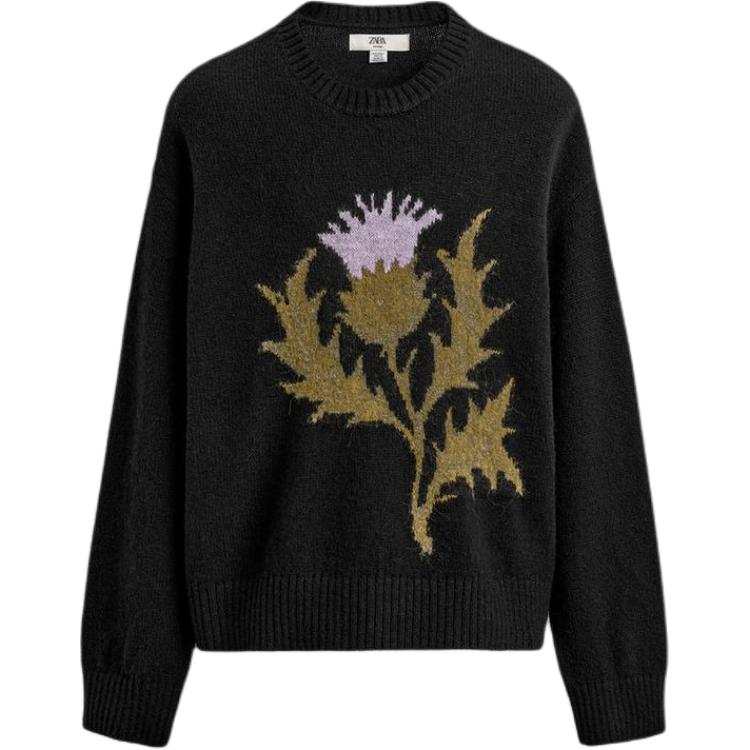 ZARA Knitwear Men's Multicolor Crew Neck Moderate