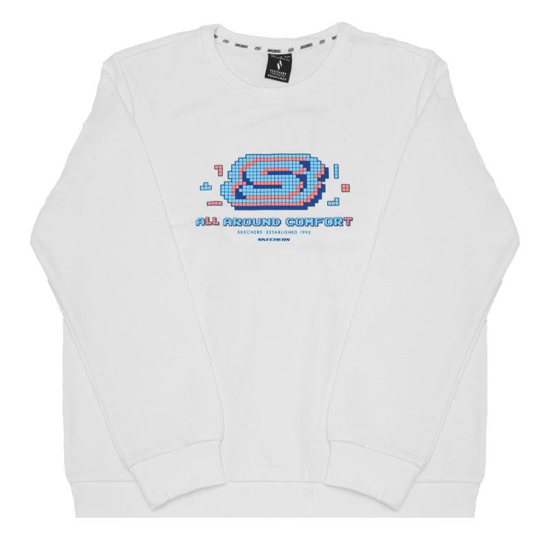 Skechers Sweatshirts Unisex Bright White Crew Neck Moderate
