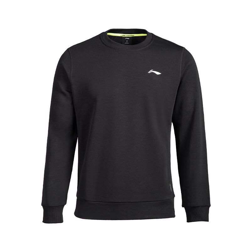 Li-Ning Li Ning Sweatshirts Men's Black New Crew Neck Moderate Regular