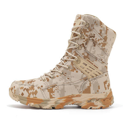 TANGLANGBUCHAN Abrasion Resistant Cushioning Knee High Combat Boots Men's