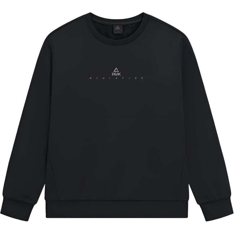 PEAK Crew Neck Pullover With Letter Fleece Lining And Thermal Loose Fit Sweatshirt Men's