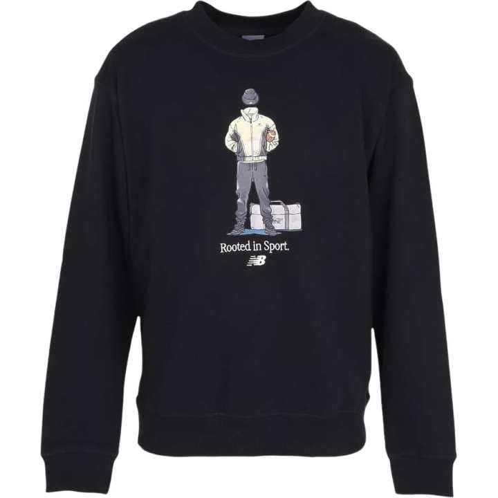 New Balance New Balance Sweatshirts Men's Black Crew Neck Moderate