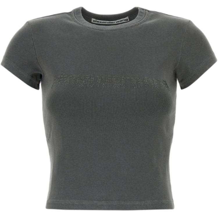 Alexander Wang Logo Embellished Crewneck T Shirt
