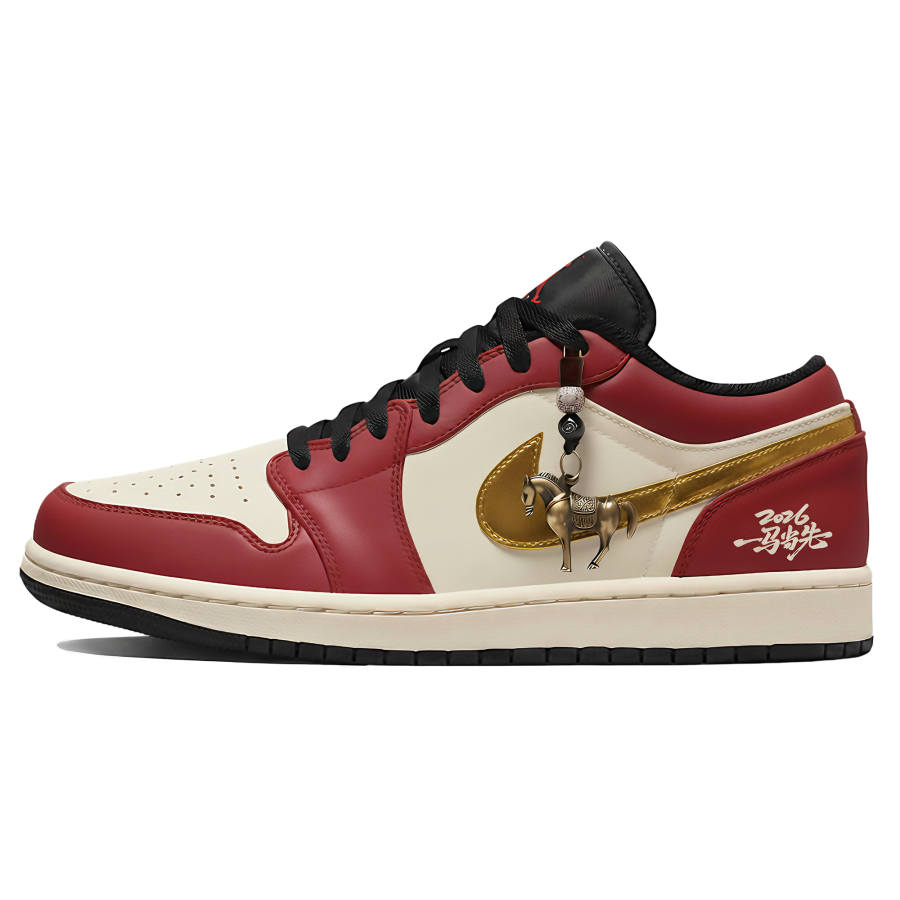 Jordan Jordan Air Jordan 1 LOW Three Times Laboratory, Horse Year Limited Edition, Leading The Way Abrasion Resistant