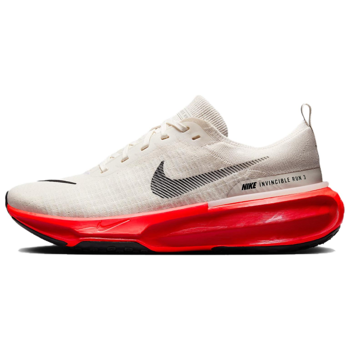 Nike Nike Invincible 3 Cushioning Slip Resistant Breathable Low top Casual Training Running Shoes Men's White Red