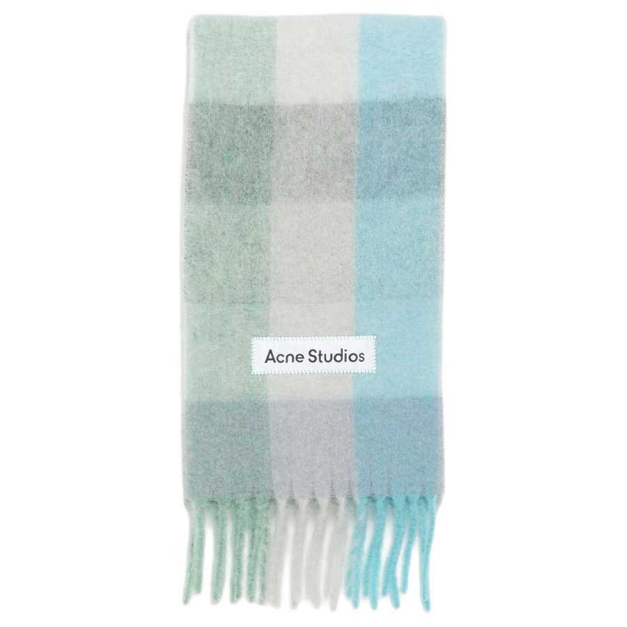 Acne Studios Acne Studios Logo Patch Checked Scarf