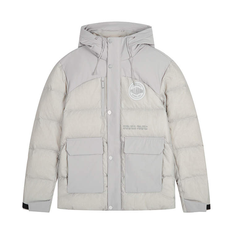 Palladium Down Jackets Unisex Black Sand Hooded Moderate