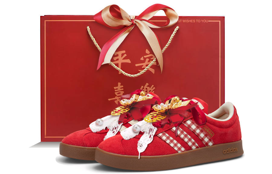 Adidas Adidas Vl Court Classic Low top Skateboard Shoes Unisex Red
