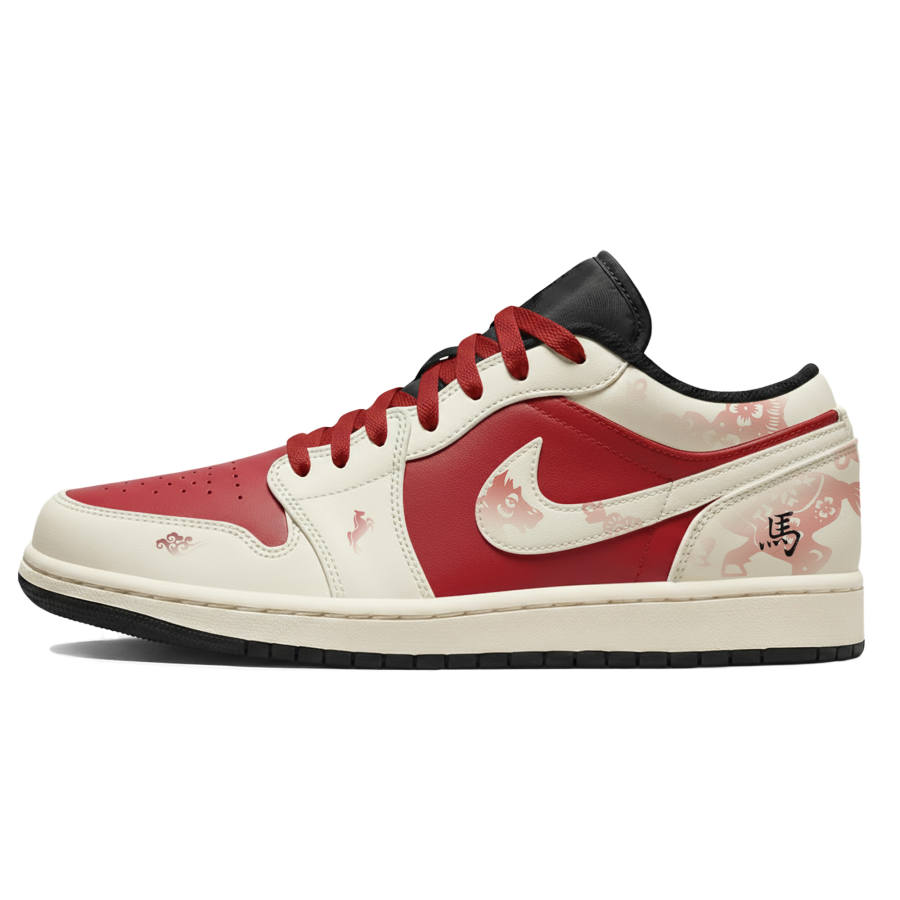 Jordan Jordan Air Jordan 1 LOW Three Times Laboratory, Year Of The Horse, Red Hare Welcomes The New Year Abrasion Resistant