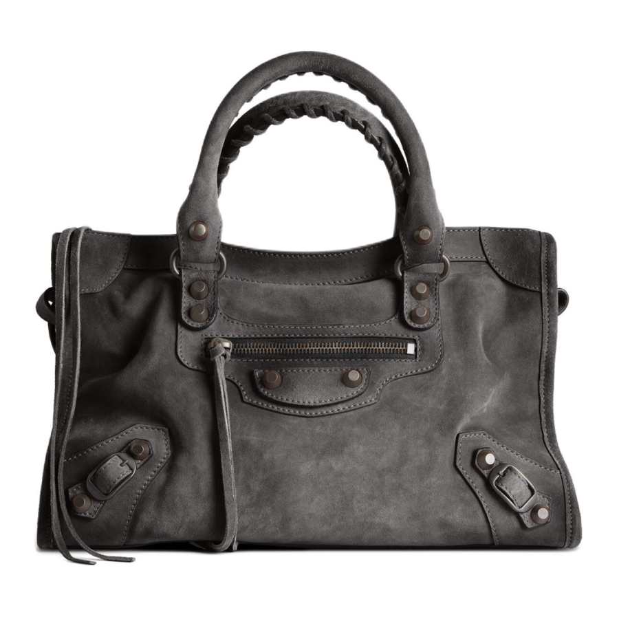 Balenciaga Le City Cow Leather Handbag Small Women's Storm Gray