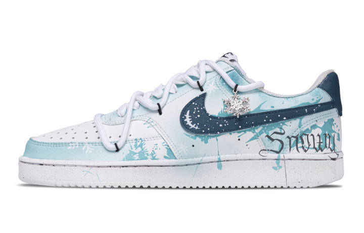 Nike Nike Court Vision 1 First Snow Wear resistant And Lightweight Low top Skateboard Shoes Men's Blue