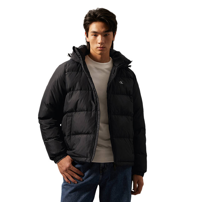 Calvin Klein Down Jackets Men's Hooded Moderate Puffer Jacket