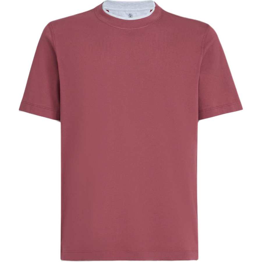 Brunello Cucinelli faux-layering crew-neck T-shirt