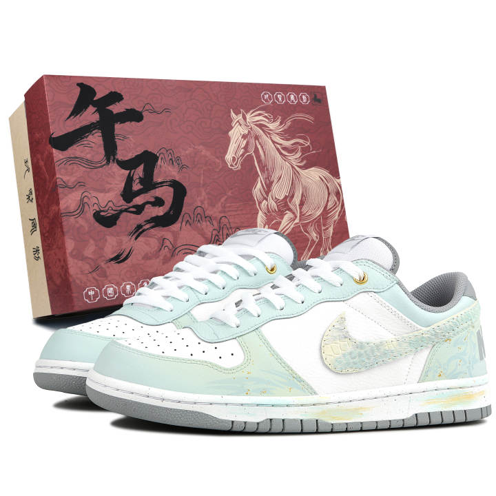 Nike Nike Big Low top Skateboard Shoes Unisex Cyan