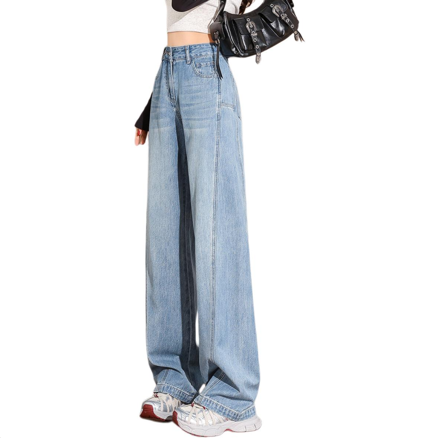 Tonlion Jeans Women's Medium Blue Moderate Wide Leg Pants