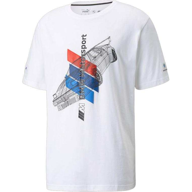 PUMA PUMA T Shirts Men's White Crew Neck
