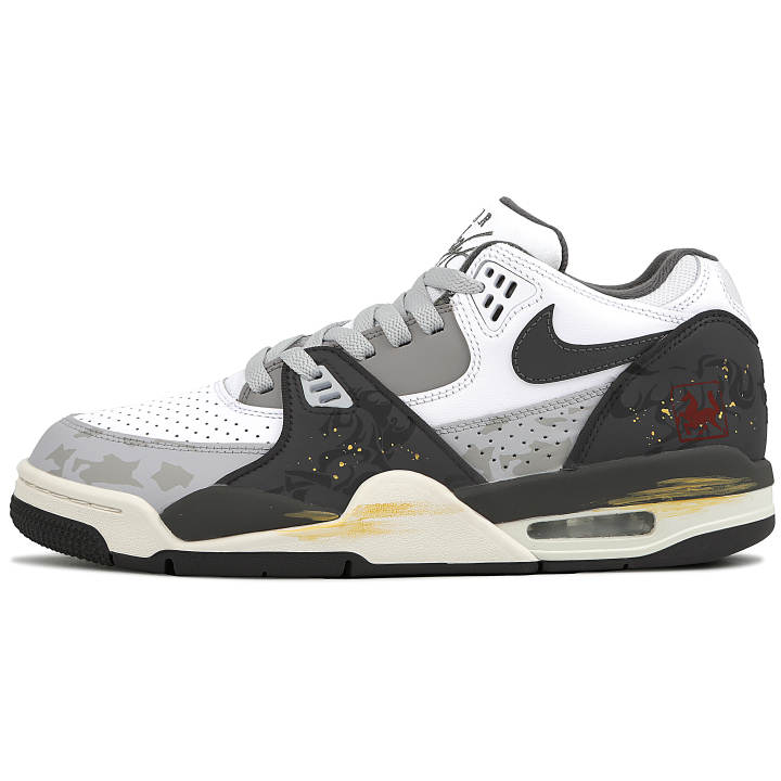 Nike Nike Air Flight 89 Abrasion Resistant Abrasion Resistant Low top Vintage Basketball Shoes Men's Black White
