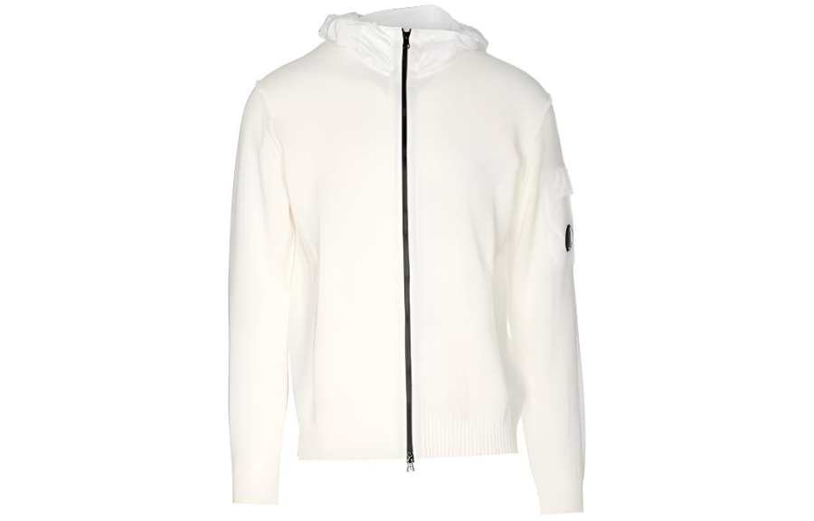 C.P.Company Jackets Men's White Hooded Moderate Other