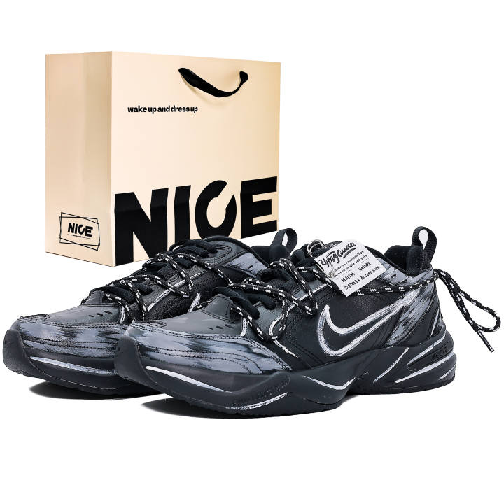Nike Nike Air Monarch 4 Abrasion Resistant Low top Chunky Sneakers Unisex Gray