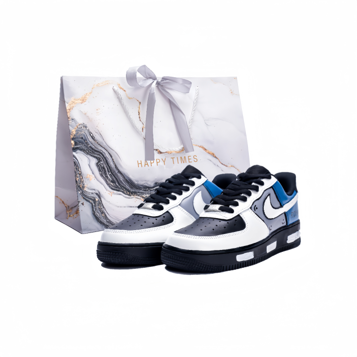 Nike Nike Air Force 1 Black Warrior Leather Coverage Slip Resistant Abrasion Resistant