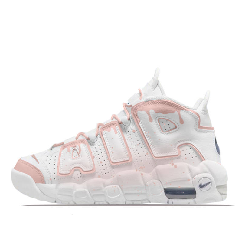Nike Nike Air More Uptempo Cloud Snow Cherry Cushioning Mid top Vintage Basketball Shoes Women's Pink