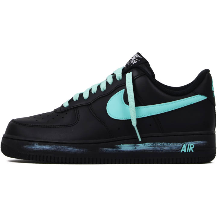 Nike Nike Air Force 1 Abrasion Resistant Low top Skateboard Shoes Unisex Black Green
