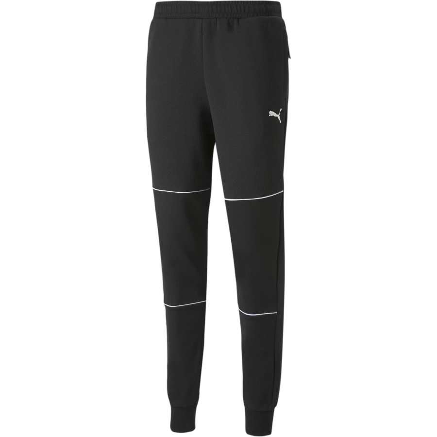 PUMA Knitted Sweatpants Men's Black Moderate Cuffed Pants