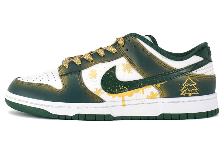 Nike Nike Dunk Low top Skateboard Shoes Men's Gold Green