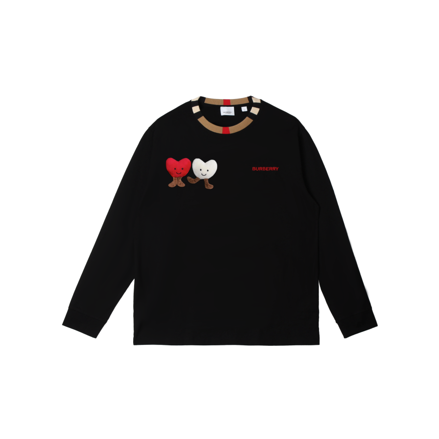 Burberry T Shirts Unisex Heart Crew Neck Moderate