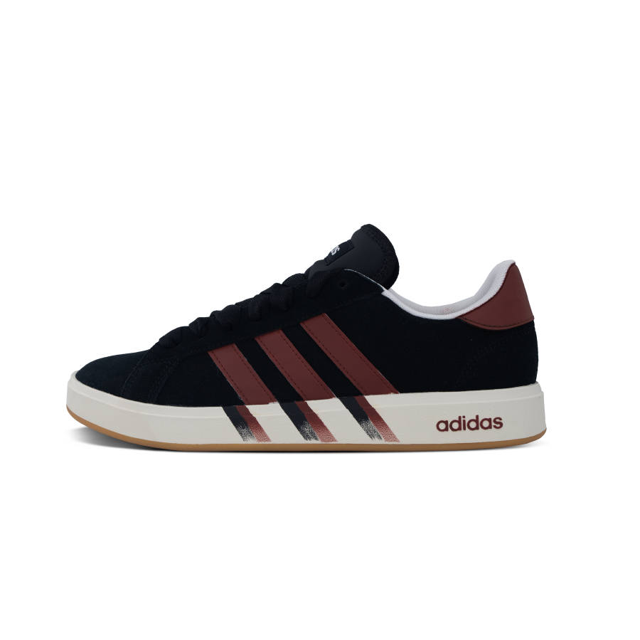 Adidas Adidas Grand Court Base 00s Lucky Clover Low top Skateboard Shoes Unisex Black Burgundy Color