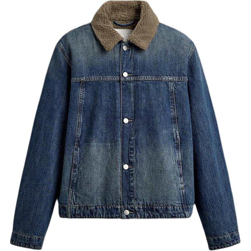 ZARA ZARA Denim Jackets Men's Medium Blue Lapel Moderate